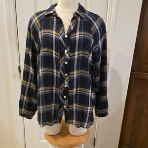 J. Jill Multicolor Plaid Button-Up Shirt